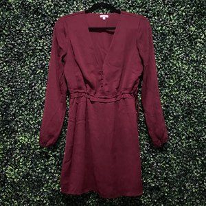 4/$20 - Tavik - Burgundy Long Sleeve Dress